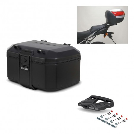 SHAD Baul trasero + parrilla soporte montaje TR55 TERRA PURE BLACK KIT-455409