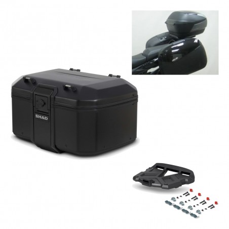 SHAD Baul trasero + parrilla soporte montaje TR55 TERRA PURE BLACK KIT-455429
