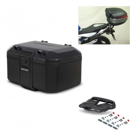 SHAD Baul trasero + parrilla soporte montaje TR55 TERRA PURE BLACK KIT-455439