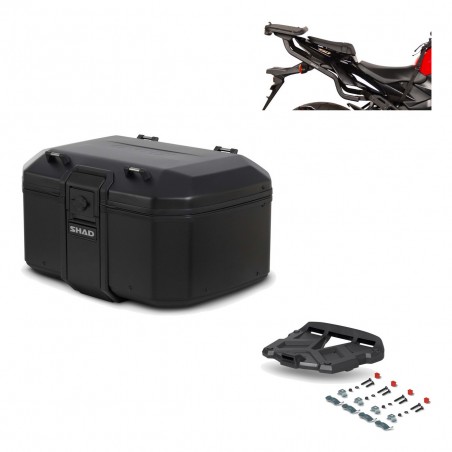 SHAD Baul trasero + parrilla soporte montaje TR55 TERRA PURE BLACK KIT-455445