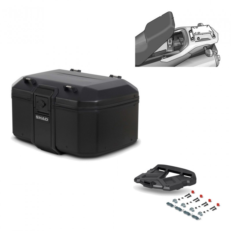 SHAD Rear trunk + grill mounting bracket TR55 TERRA PURE BLACK KIT-455449
