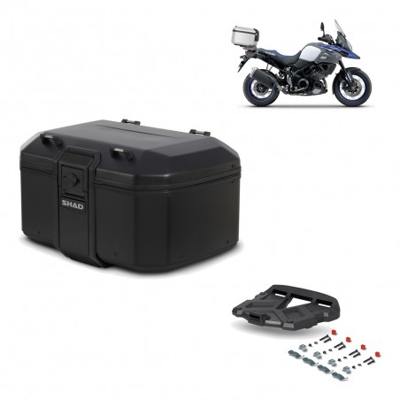 SHAD Baul trasero + parrilla soporte montaje TR55 TERRA PURE BLACK KIT-455451