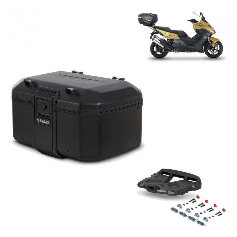 SHAD Baul trasero + parrilla soporte montaje TR55 TERRA PURE BLACK KIT-455457