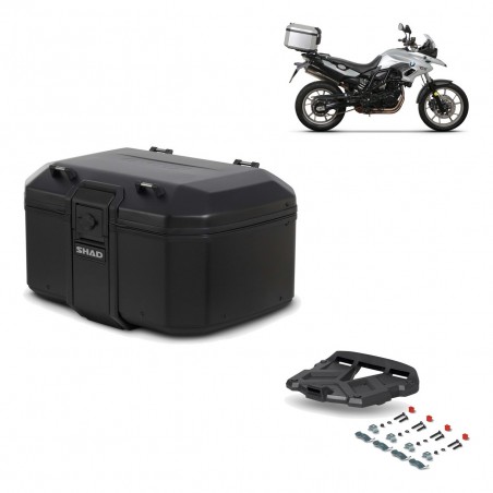 SHAD Baul trasero + parrilla soporte montaje TR55 TERRA PURE BLACK KIT-455459