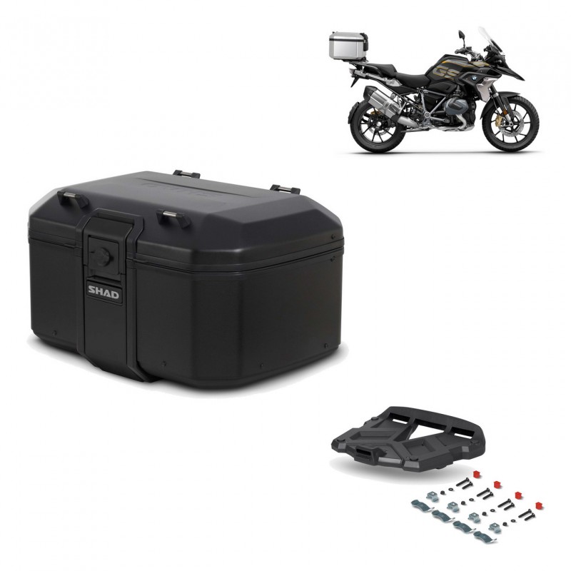 SHAD Baul trasero + parrilla soporte montaje TR55 TERRA PURE BLACK KIT-455463
