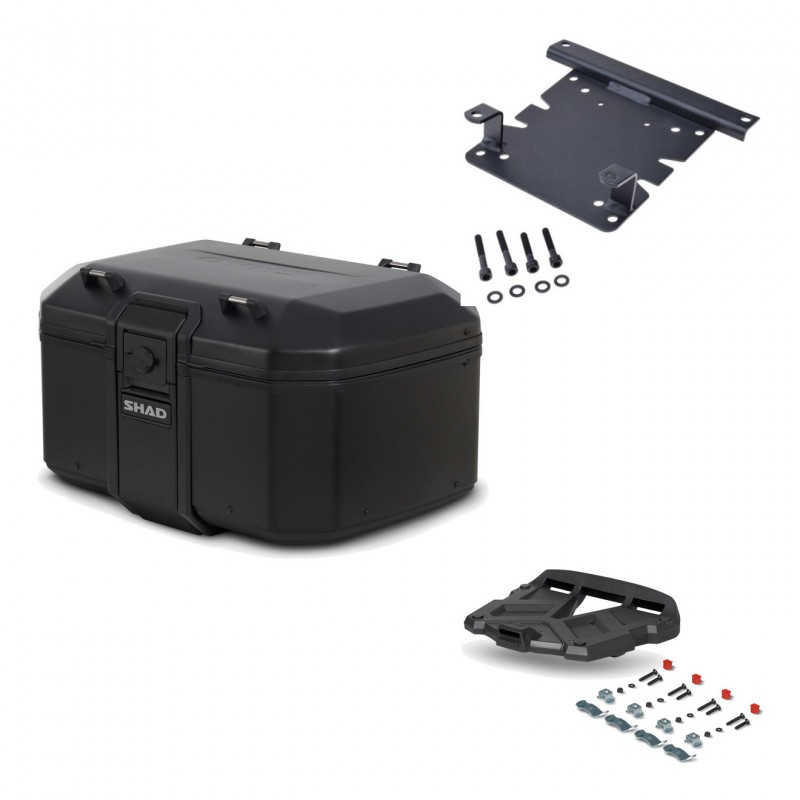 SHAD Baul trasero + parrilla soporte montaje TR55 TERRA PURE BLACK KIT-455467