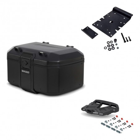 SHAD Baul trasero + parrilla soporte montaje TR55 TERRA PURE BLACK KIT-455473