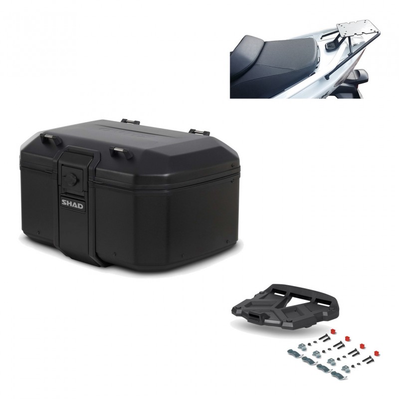 SHAD Baul trasero + parrilla soporte montaje TR55 TERRA PURE BLACK KIT-455491