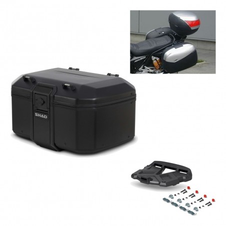 SHAD Baul trasero + parrilla soporte montaje TR55 TERRA PURE BLACK KIT-455493