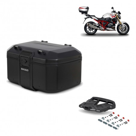 SHAD Baul trasero + parrilla soporte montaje TR55 TERRA PURE BLACK KIT-455505
