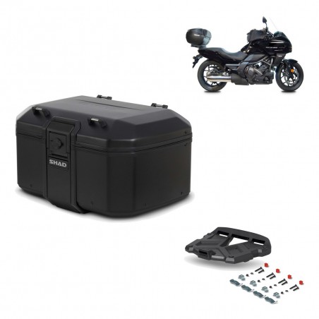 SHAD Baul trasero + parrilla soporte montaje TR55 TERRA PURE BLACK KIT-455517