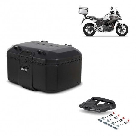 SHAD Baul trasero + parrilla soporte montaje TR55 TERRA PURE BLACK KIT-455535