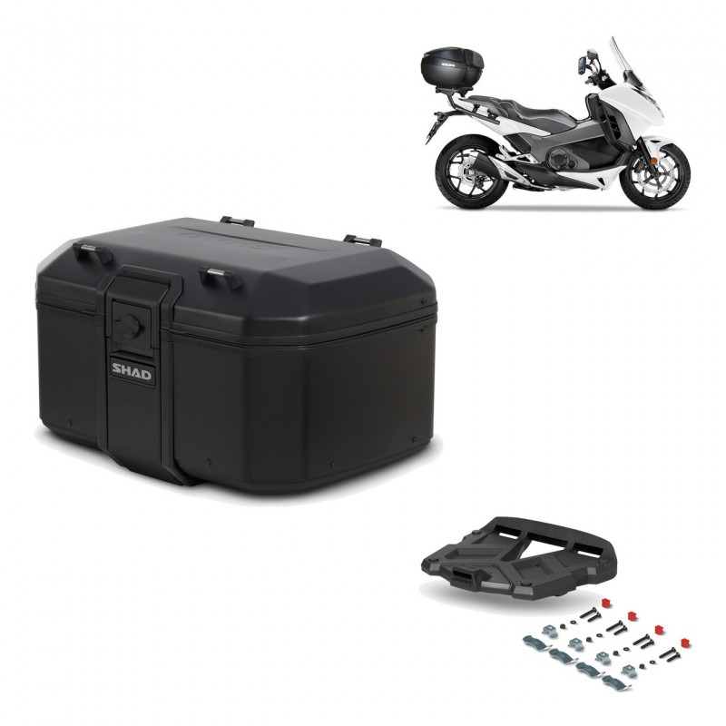 SHAD Baul trasero + parrilla soporte montaje TR55 TERRA PURE BLACK KIT-455541