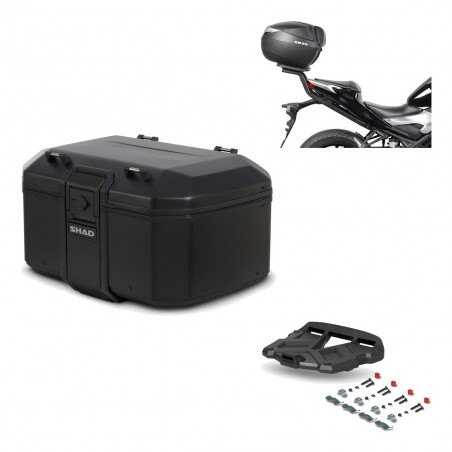 SHAD Baul trasero + parrilla soporte montaje TR55 TERRA PURE BLACK KIT-455551