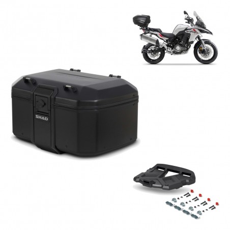 SHAD Baul trasero + parrilla soporte montaje TR55 TERRA PURE BLACK KIT-455555