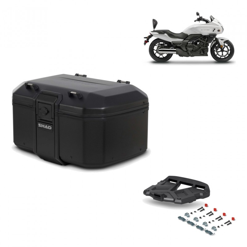 SHAD Baul trasero + parrilla soporte montaje TR55 TERRA PURE BLACK KIT-455559
