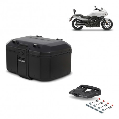 SHAD Baul trasero + parrilla soporte montaje TR55 TERRA PURE BLACK KIT-455559