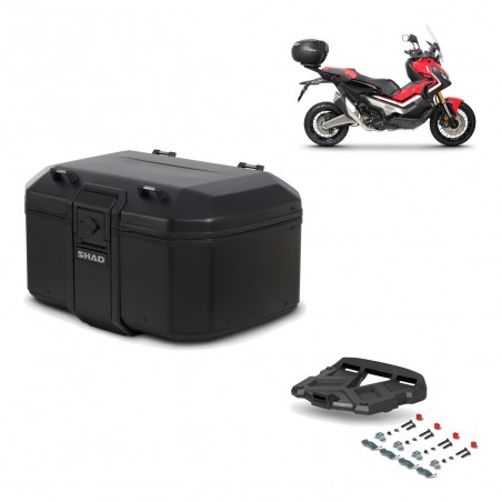 SHAD Baul trasero + parrilla soporte montaje TR55 TERRA PURE BLACK KIT-455563