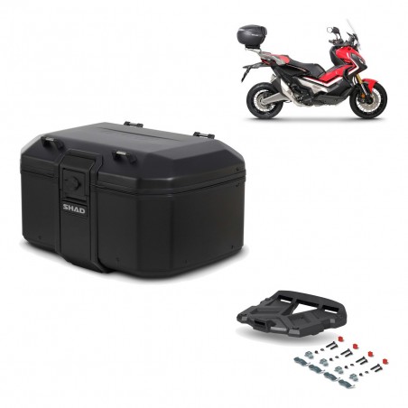 SHAD Baul trasero + parrilla soporte montaje TR55 TERRA PURE BLACK KIT-455565