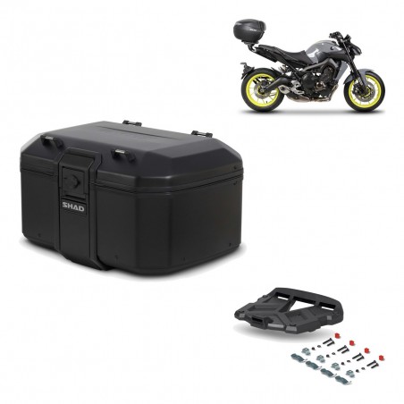 SHAD Baul trasero + parrilla soporte montaje TR55 TERRA PURE BLACK KIT-455577