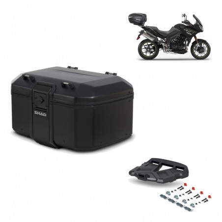 SHAD Baul trasero + parrilla soporte montaje TR55 TERRA PURE BLACK KIT-455581