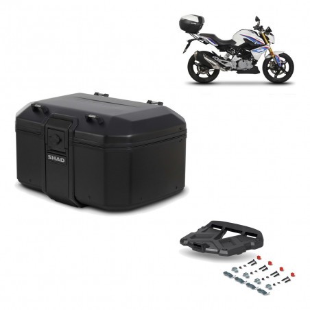 SHAD Baul trasero + parrilla soporte montaje TR55 TERRA PURE BLACK KIT-455585
