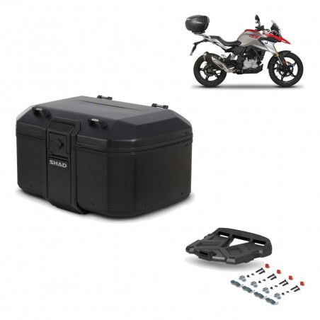 SHAD Baul trasero + parrilla soporte montaje TR55 TERRA PURE BLACK KIT-455587