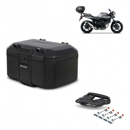 SHAD Baul trasero + parrilla soporte montaje TR55 TERRA PURE BLACK KIT-455599