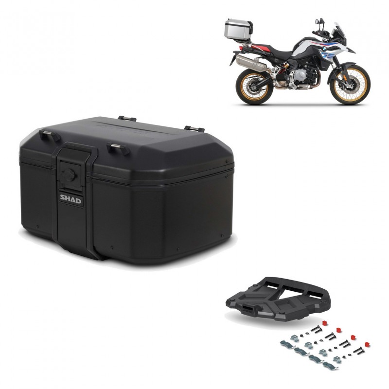 SHAD Baul trasero + parrilla soporte montaje TR55 TERRA PURE BLACK KIT-455603