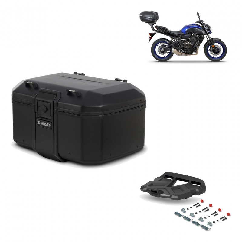 SHAD Baul trasero + parrilla soporte montaje TR55 TERRA PURE BLACK KIT-455605