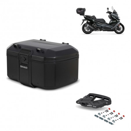 SHAD Baul trasero + parrilla soporte montaje TR55 TERRA PURE BLACK KIT-455625