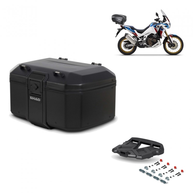 SHAD Baul trasero + parrilla soporte montaje TR55 TERRA PURE BLACK KIT-455633