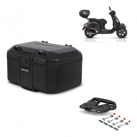 SHAD Baul trasero + parrilla soporte montaje TR55 TERRA PURE BLACK KIT-455637