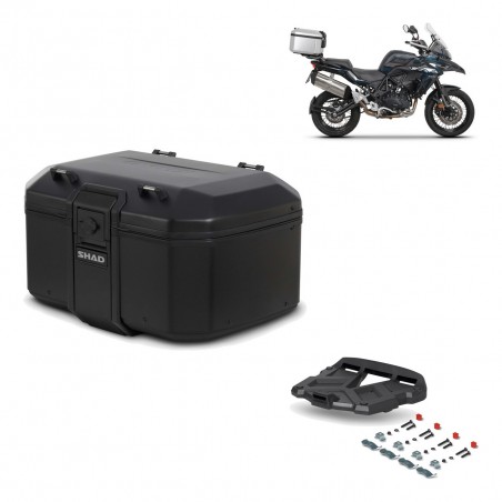 SHAD Baul trasero + parrilla soporte montaje TR55 TERRA PURE BLACK KIT-455647