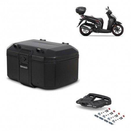SHAD Baul trasero + parrilla soporte montaje TR55 TERRA PURE BLACK KIT-455655