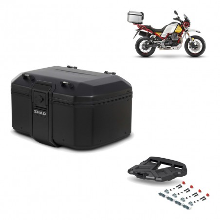 SHAD Baul trasero + parrilla soporte montaje TR55 TERRA PURE BLACK KIT-455659