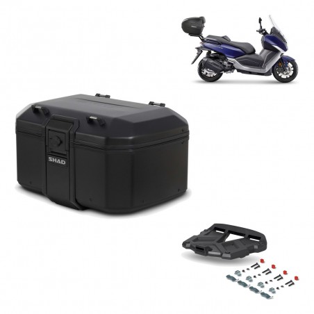 SHAD Baul trasero + parrilla soporte montaje TR55 TERRA PURE BLACK KIT-455665