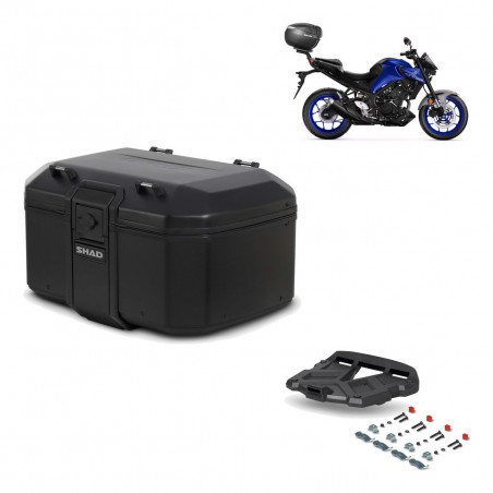 SHAD Baul trasero + parrilla soporte montaje TR55 TERRA PURE BLACK KIT-455677