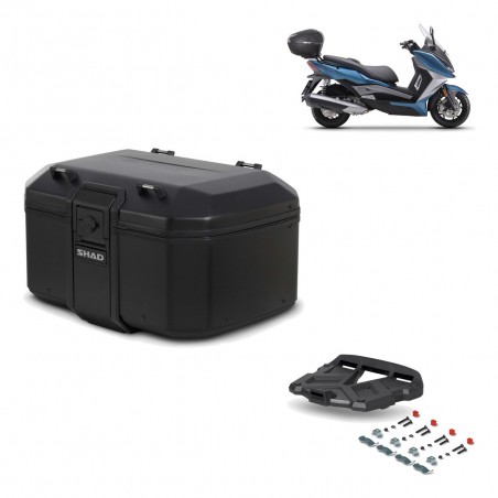 SHAD Baul trasero + parrilla soporte montaje TR55 TERRA PURE BLACK KIT-455683