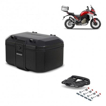SHAD Baul trasero + parrilla soporte montaje TR55 TERRA PURE BLACK KIT-455685