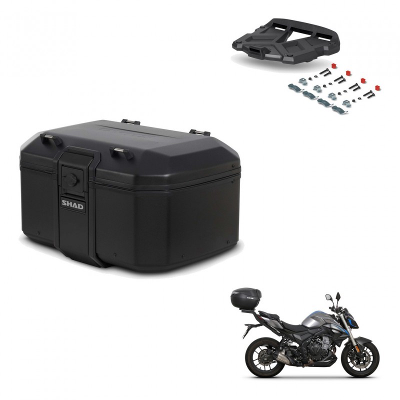 SHAD Baul trasero + soporte montaje parrilla TR55 TERRA PURE BLACK KIT-455699