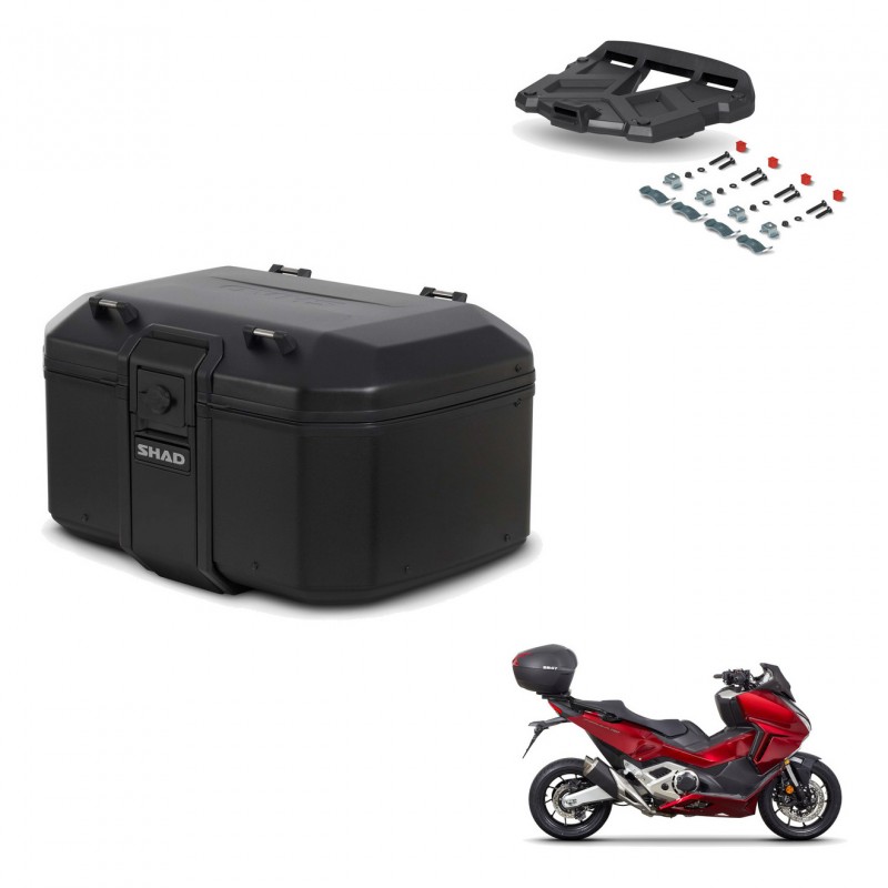 SHAD Baul trasero + soporte montaje parrilla TR55 TERRA PURE BLACK KIT-455703