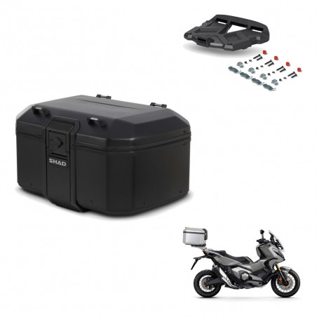 SHAD Baul trasero + soporte montaje parrilla TR55 TERRA PURE BLACK KIT-455709