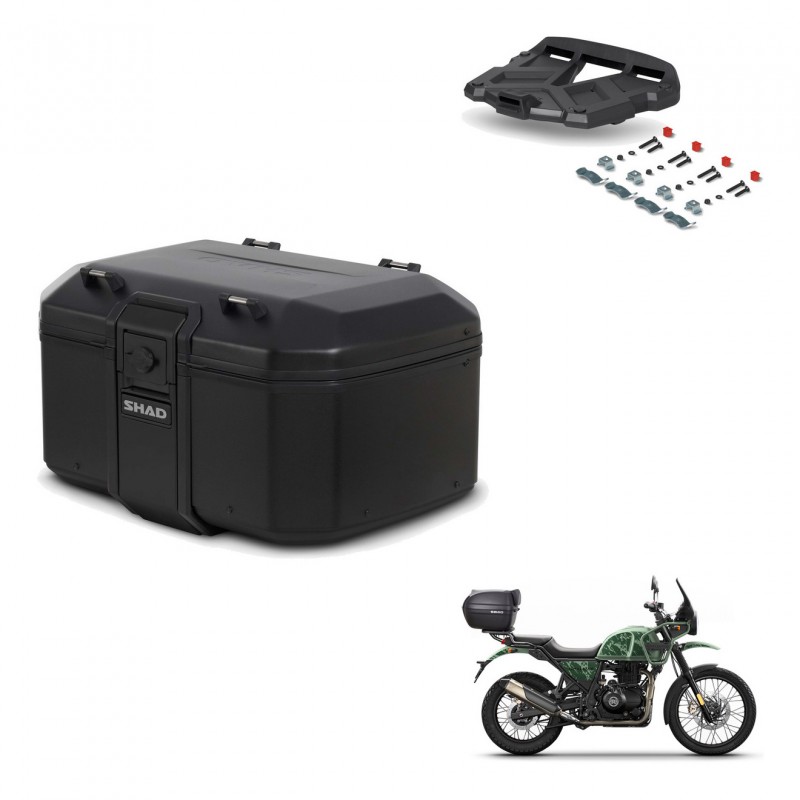 SHAD Rear trunk + mounting bracket grill TR55 TERRA PURE BLACK KIT-455715