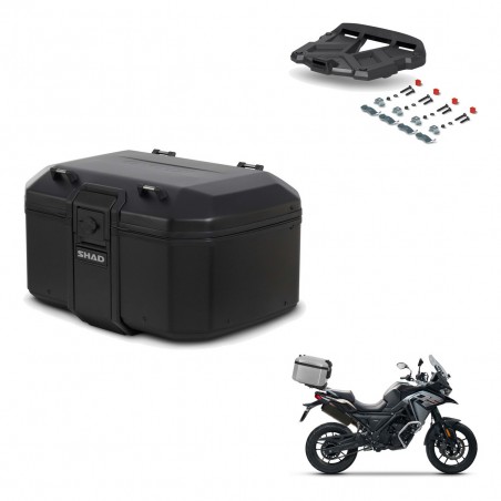 SHAD Baul trasero + soporte montaje parrilla TR55 TERRA PURE BLACK KIT-455721