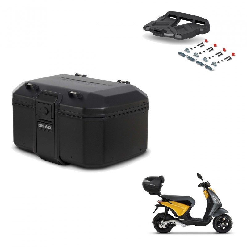 SHAD Baul trasero + soporte montaje parrilla TR55 TERRA PURE BLACK KIT-455723