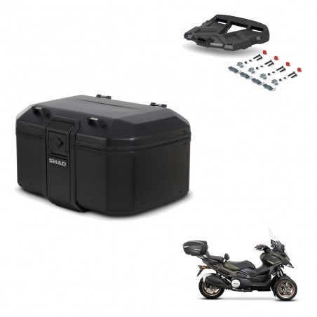SHAD Baul trasero + soporte montaje parrilla TR55 TERRA PURE BLACK KIT-455741