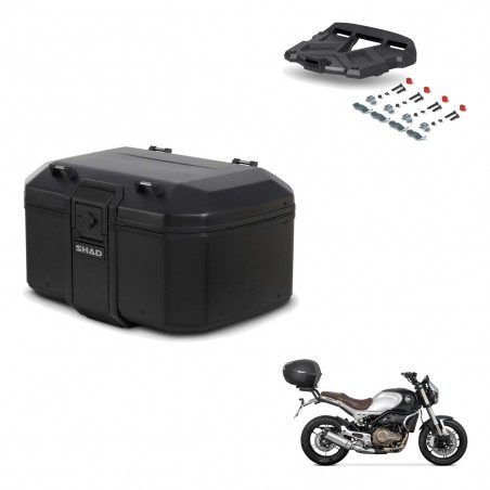 SHAD Baul trasero + soporte montaje parrilla TR55 TERRA PURE BLACK KIT-455745
