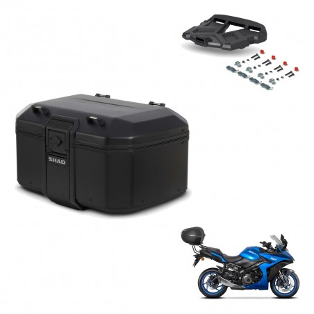 SHAD Baul trasero + soporte montaje parrilla TR55 TERRA PURE BLACK KIT-455747