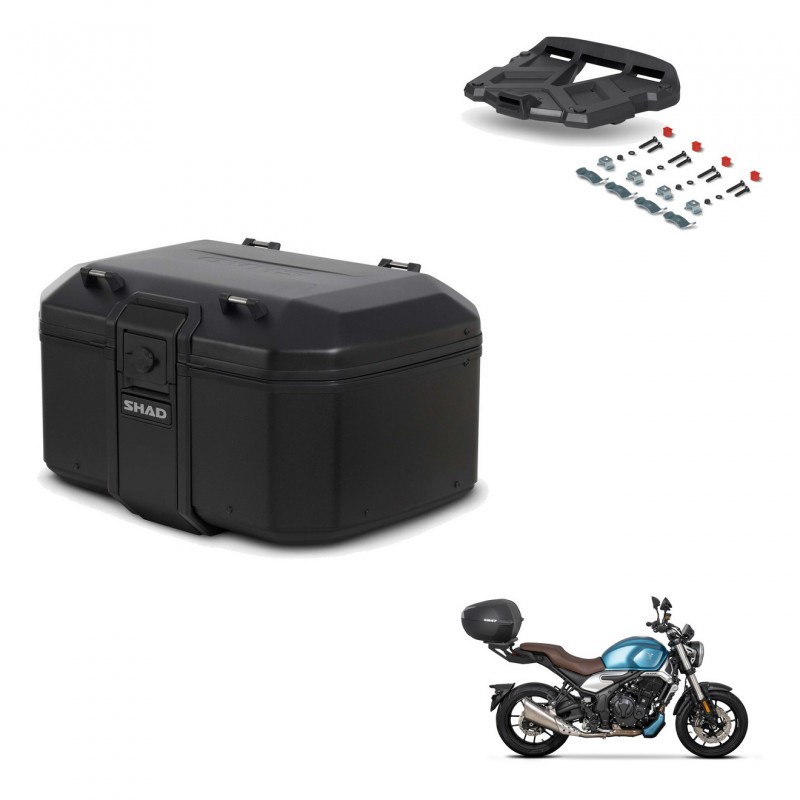 SHAD Baul trasero + soporte montaje parrilla TR55 TERRA PURE BLACK KIT-455749